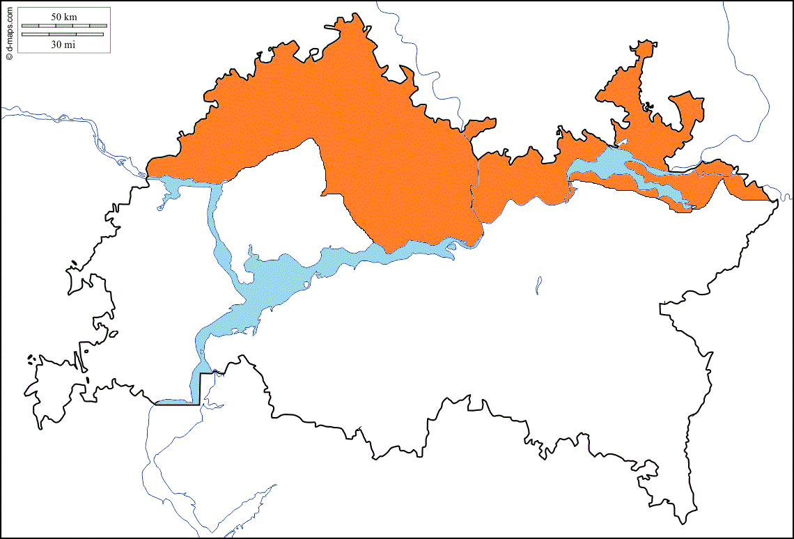 Карта распространения для растения Ель финская