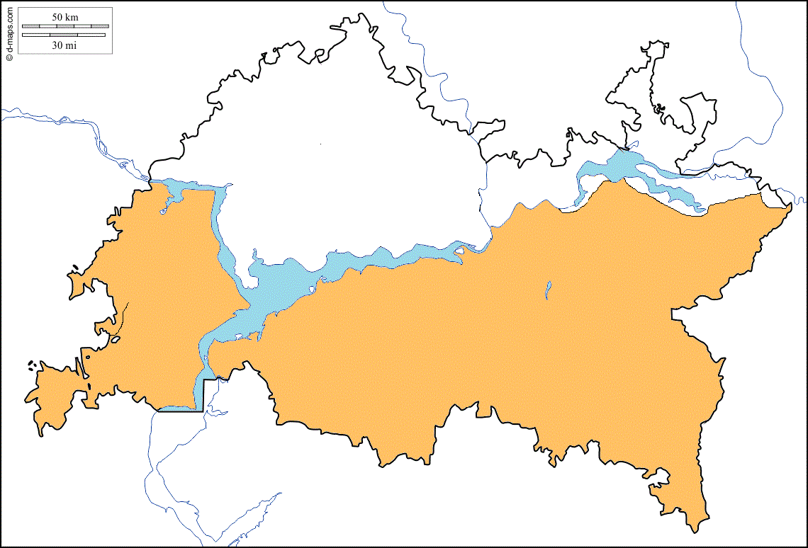 Карта распространения для растения Шалфей сухостепной